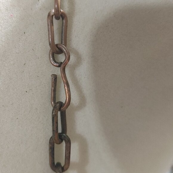 Vintage Brass Bib Necklace Etched Abstract Adjustable Chain Tribal Statement - Picture 3 of 16